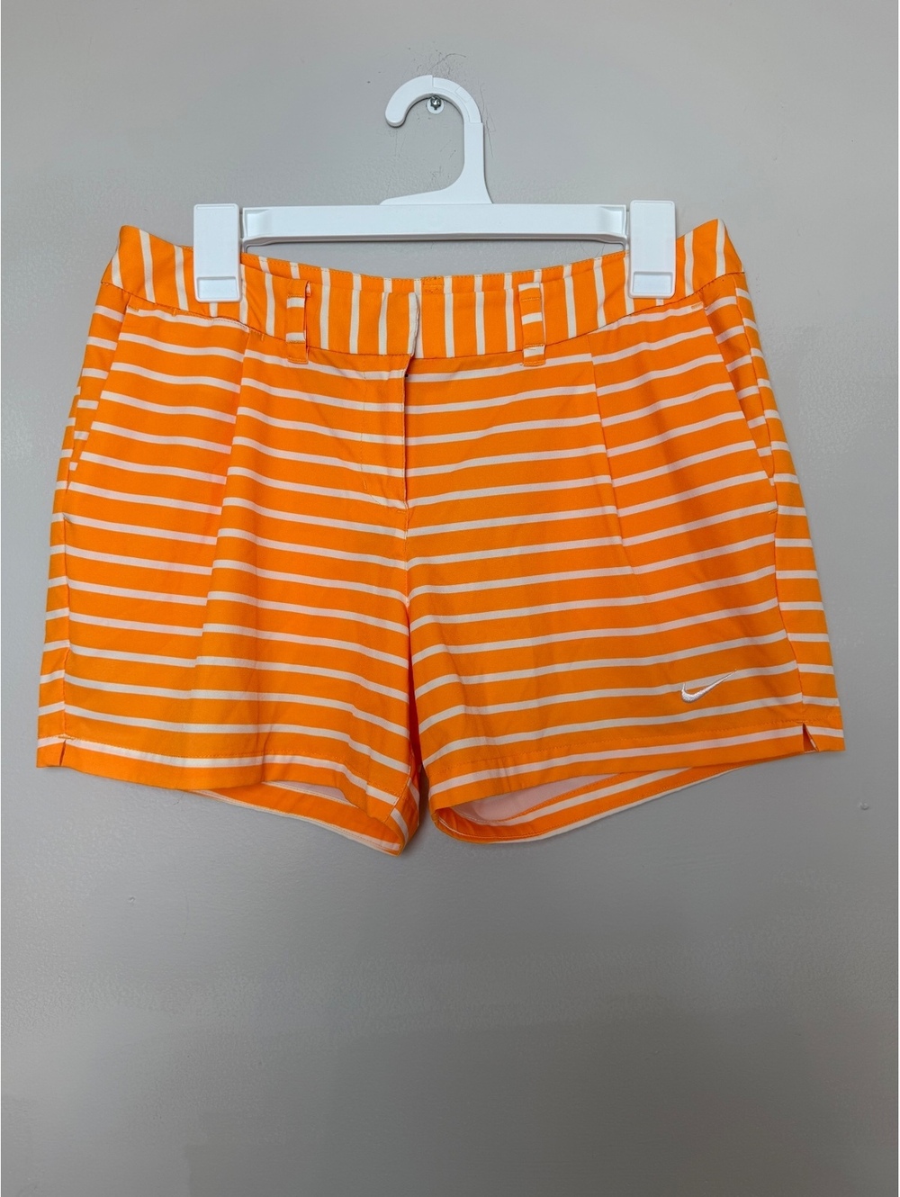 Nike Golf Dri-FIT Orange and White Striped Women's Golf Shorts Size 6